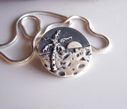 Custom Made Moonlit Beach Fine Silver Necklace