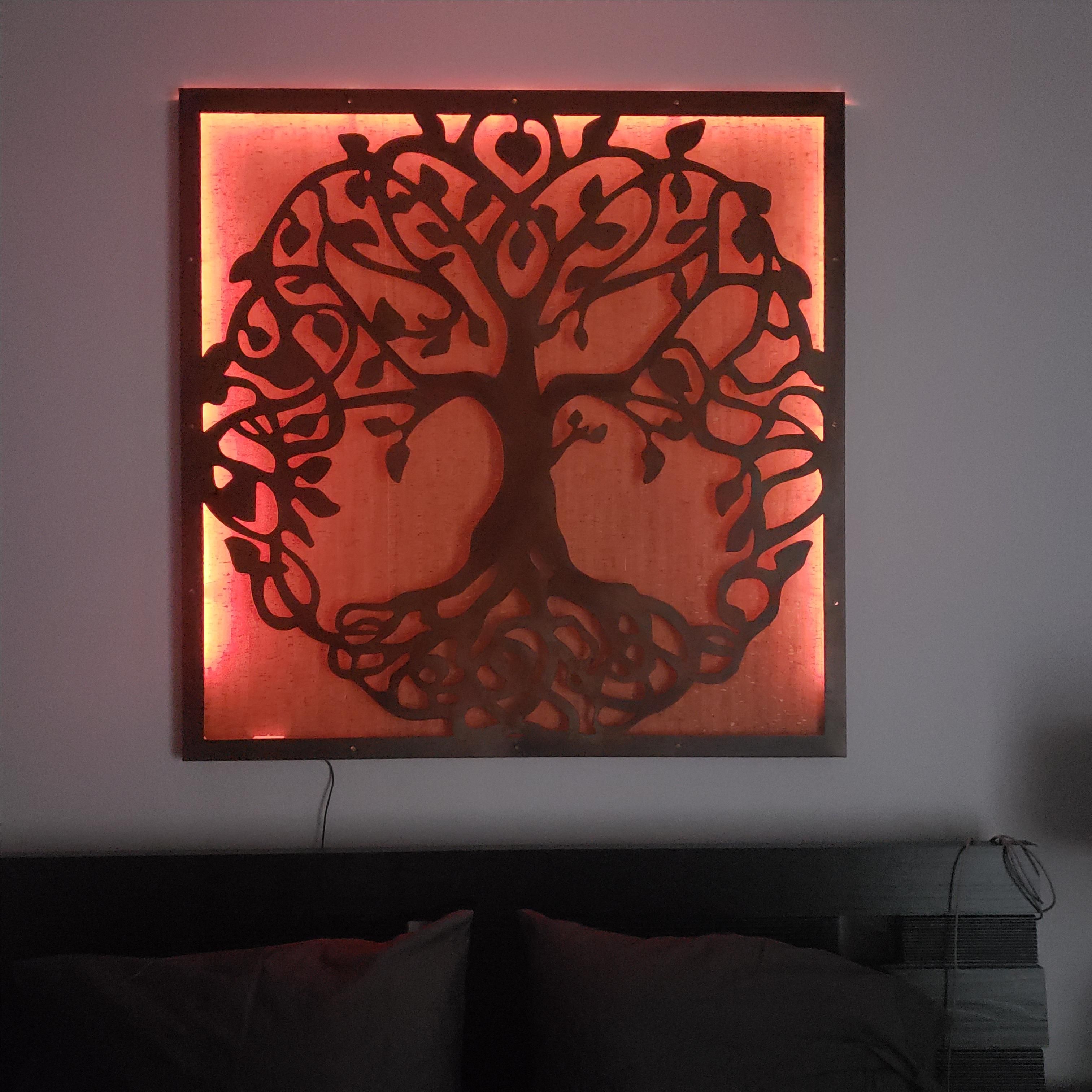 Handmade Backlit Wall Art by Juno Ironcraft LLC