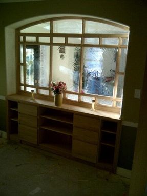 Custom Made Cabinetry, Bookcase And Window For Home Office