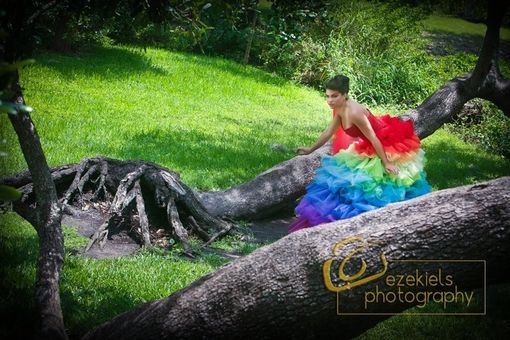 Custom Made Esperanza Rainbow Spanish Couture Gown