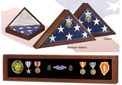 Custom Made Capitol Flag And Display Case