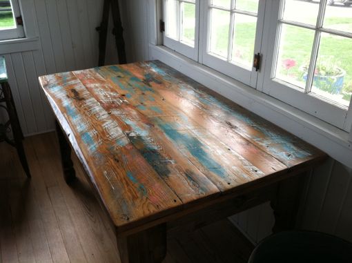 Custom Made Reclaimed Wood Harvest Table