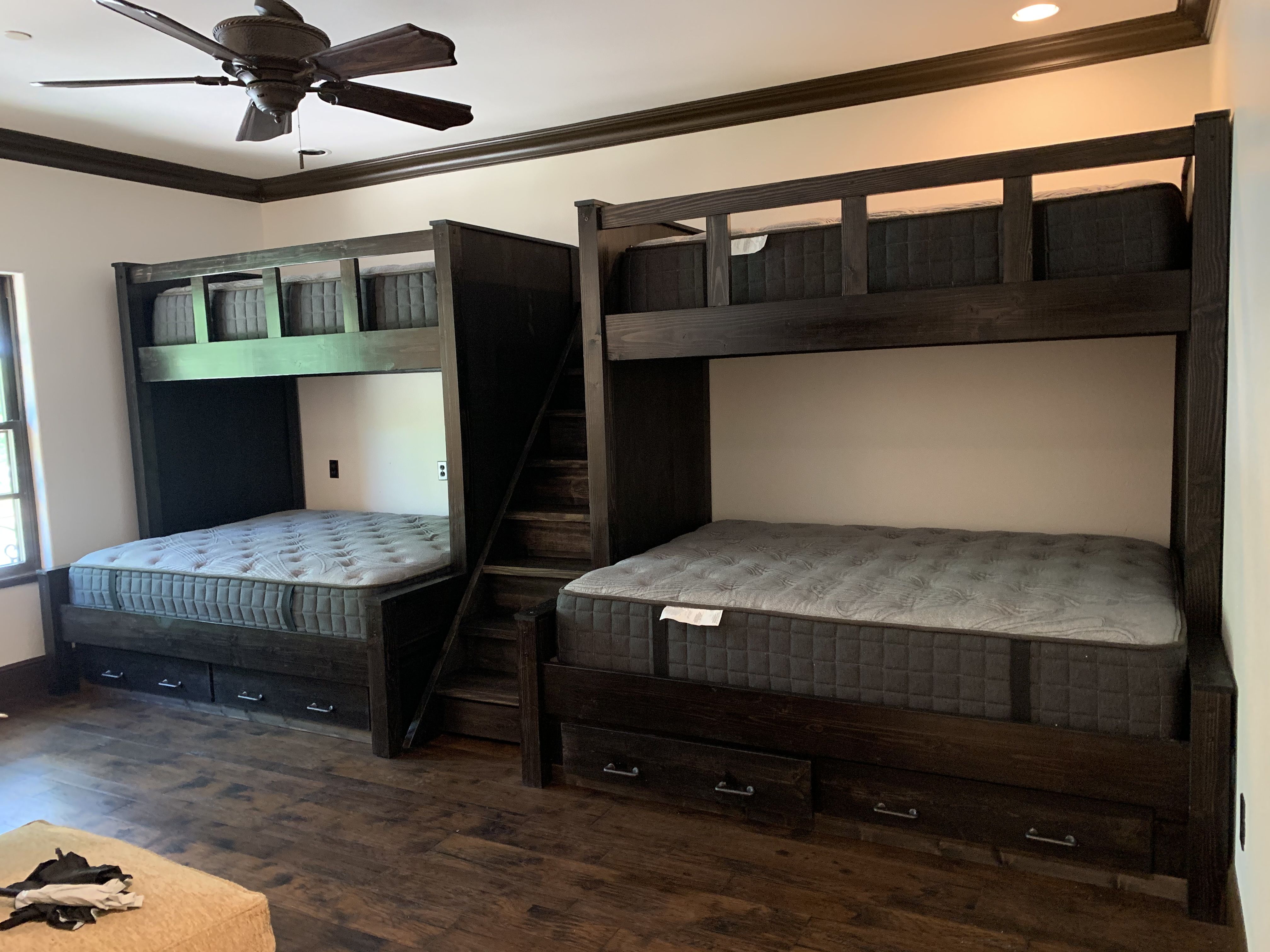 Buy Custom Made Lake House Bunkbed Quad Set, made to order from Black Diamond Bunkbeds