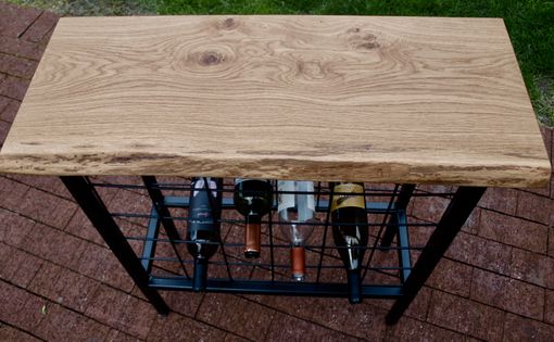 Custom Made Live Edge Console Table/Wine Storage