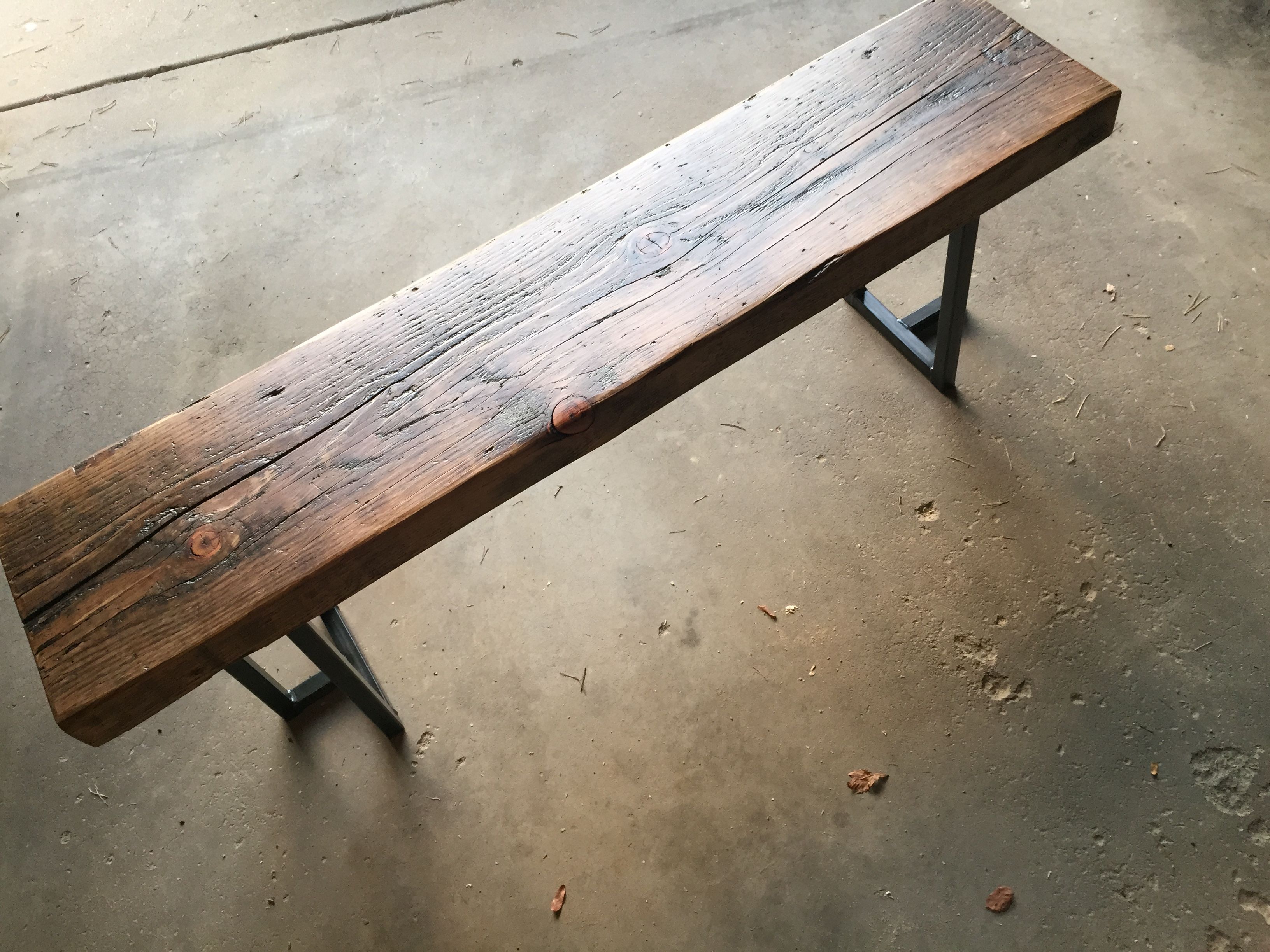Buy Custom Made Reclaimed Wood (Pine) Bench Handmade In Denver, made