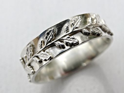 A Custom Made Meval Wedding Ring Silver Fairy Tale Custom Made Meval Wedding Ring Silver Fairy Tale Band Pagan Oak Leaf