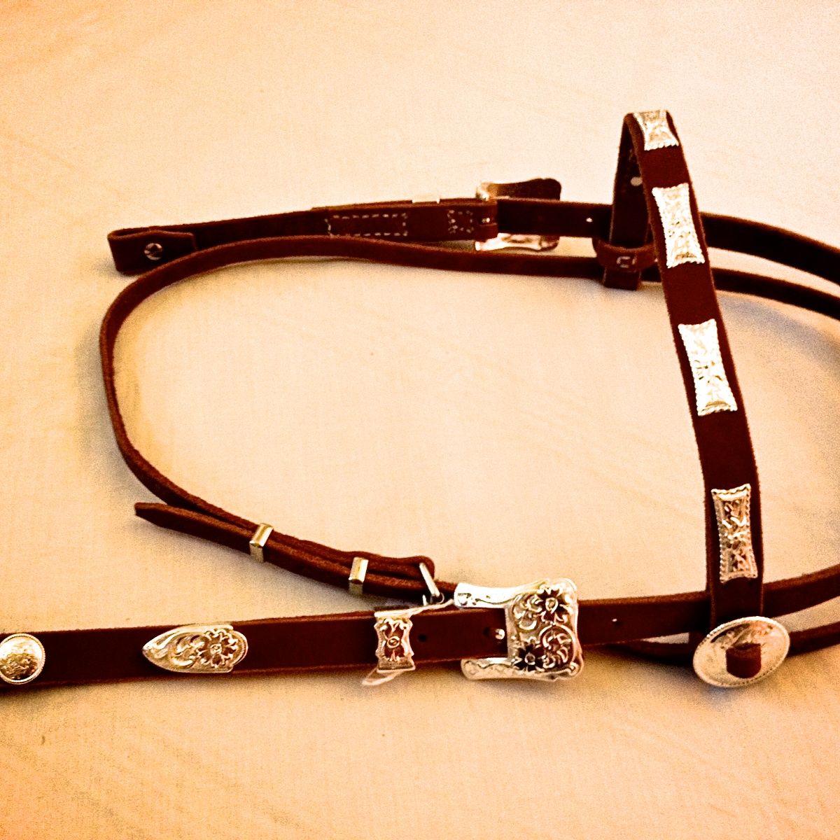 Custom Handmade Horse Bridle, Headstall by Leaf Leather