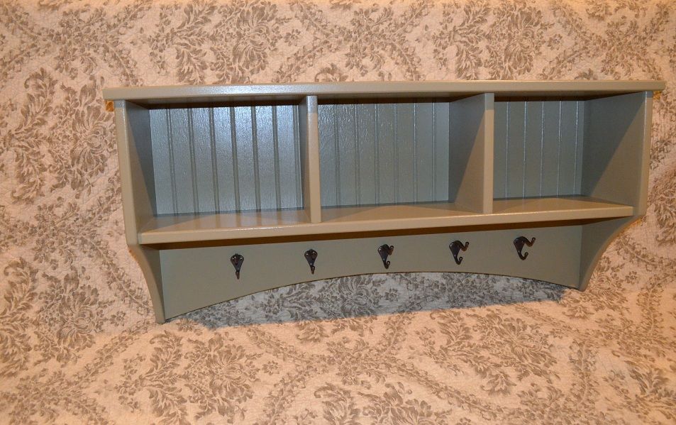 Hand Crafted Custom Farmhouse Cubby Shelf With Oil Rubbed Bronze Hooks by  Thompson Heritage Woodworking