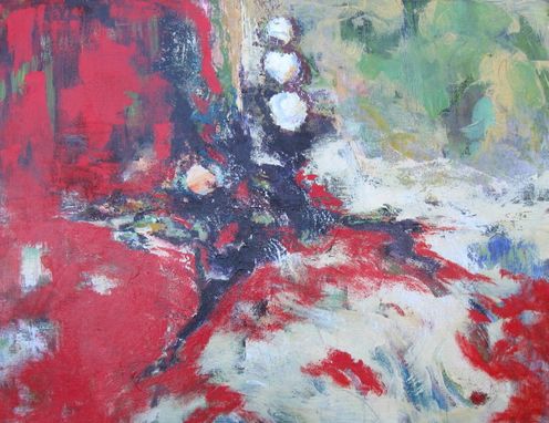 Custom Made Red Origianl Abstract Painting Original Acrylic On Canvas