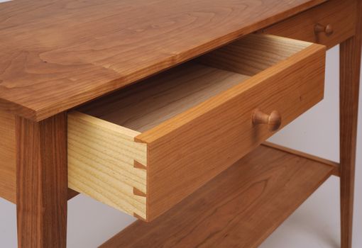 Custom Made Sofa Table With Shelf And Drawers