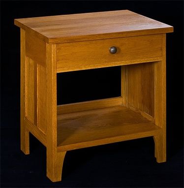 Custom Made Bedside Arts & Crafts Style Oak Table