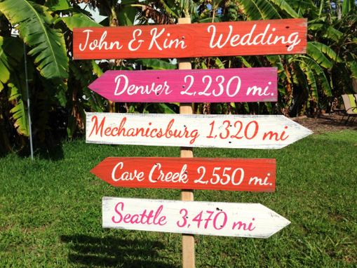Custom Made Outdoor Wedding Decoration, Rustic Ceremony Arrows Sign, Gift For Couple