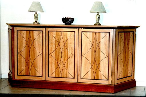 Custom Made Buffet W/ String Inlay Doors