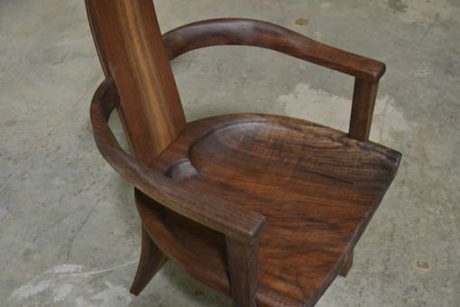 Custom Made Curvy Walnut Dining Chair