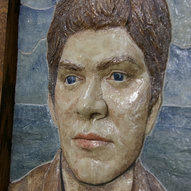 Custom Made Ceramic Tile Relief Portrait