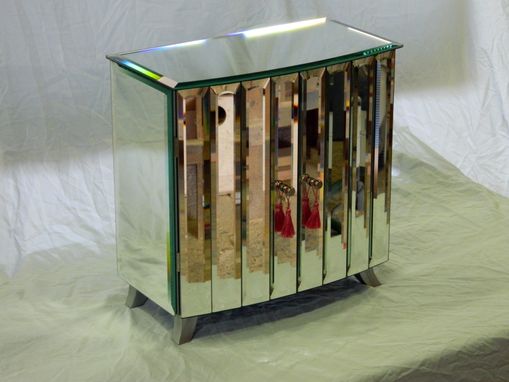 Custom Made Glass Mirror Jewelry Box