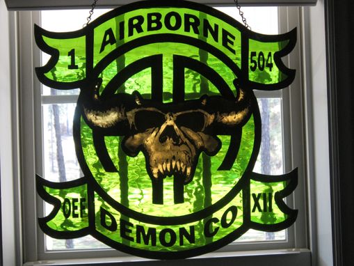 Custom Made Military Unit Crests, Hail And Farewell Gifts In Stained Glass