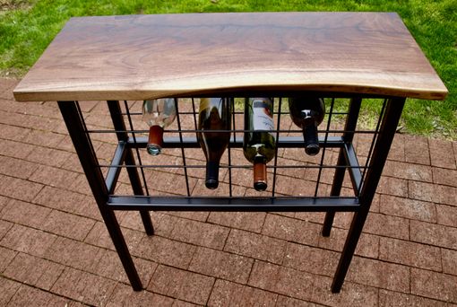 Custom Made Live Edge Console Table/Wine Storage