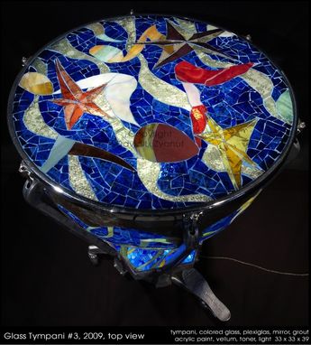 Custom Made Lighted Glass Sculptural End Tables