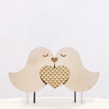 Custom Made Love Birds Cake Topper