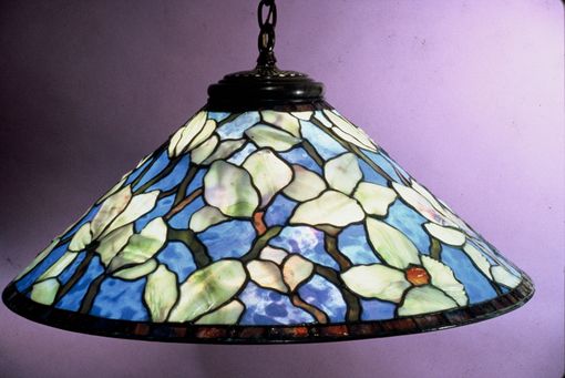 Custom Made 28" Chinese Magnolia Hanging Lamp, Five Light