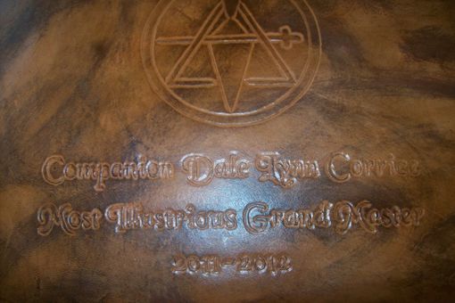 Custom Made Custom Leather Mason Case With York Rite Symbol And Personalization