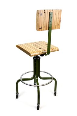 Custom Made 'Second Draft' Stool // Industrial Drafting Chair