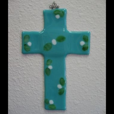 Custom Made Teal Fused Cross