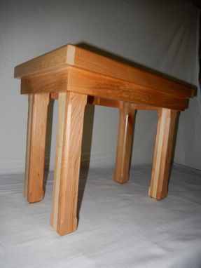 Custom Made Hand Crafted Solid Mixed Hardwood End Table
