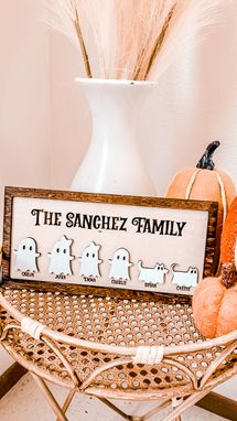 Custom Made Halloween Family Ghost Sign