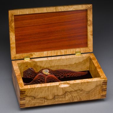 Custom Made Wood Jewelry Box "Ammonite"