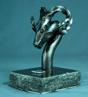 Custom Made Blacksmith Style Ram Head Sculpture