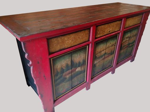 Custom Made Chinese Inspired Sideboard Buffet Cabinet Dining Room Storage