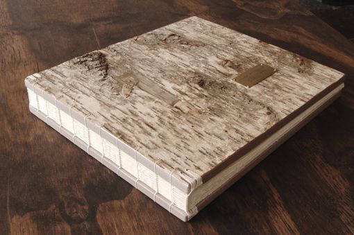 Custom Made Rustic Birch Bark Wedding Guest Book