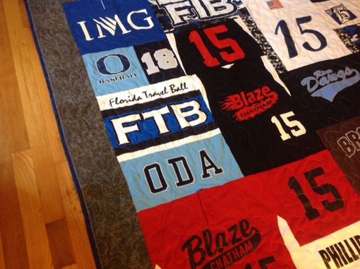 Custom Made Custom High School/College Baseball Jersey Tshirt Memory Quilt