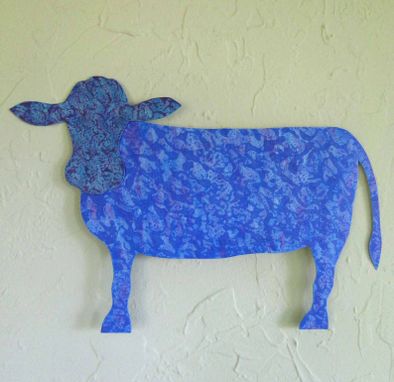 Custom Made Metal Cow Wall Art Farm Decor Reclaimed Metal Folk Art Kitchen Wall Sculpture