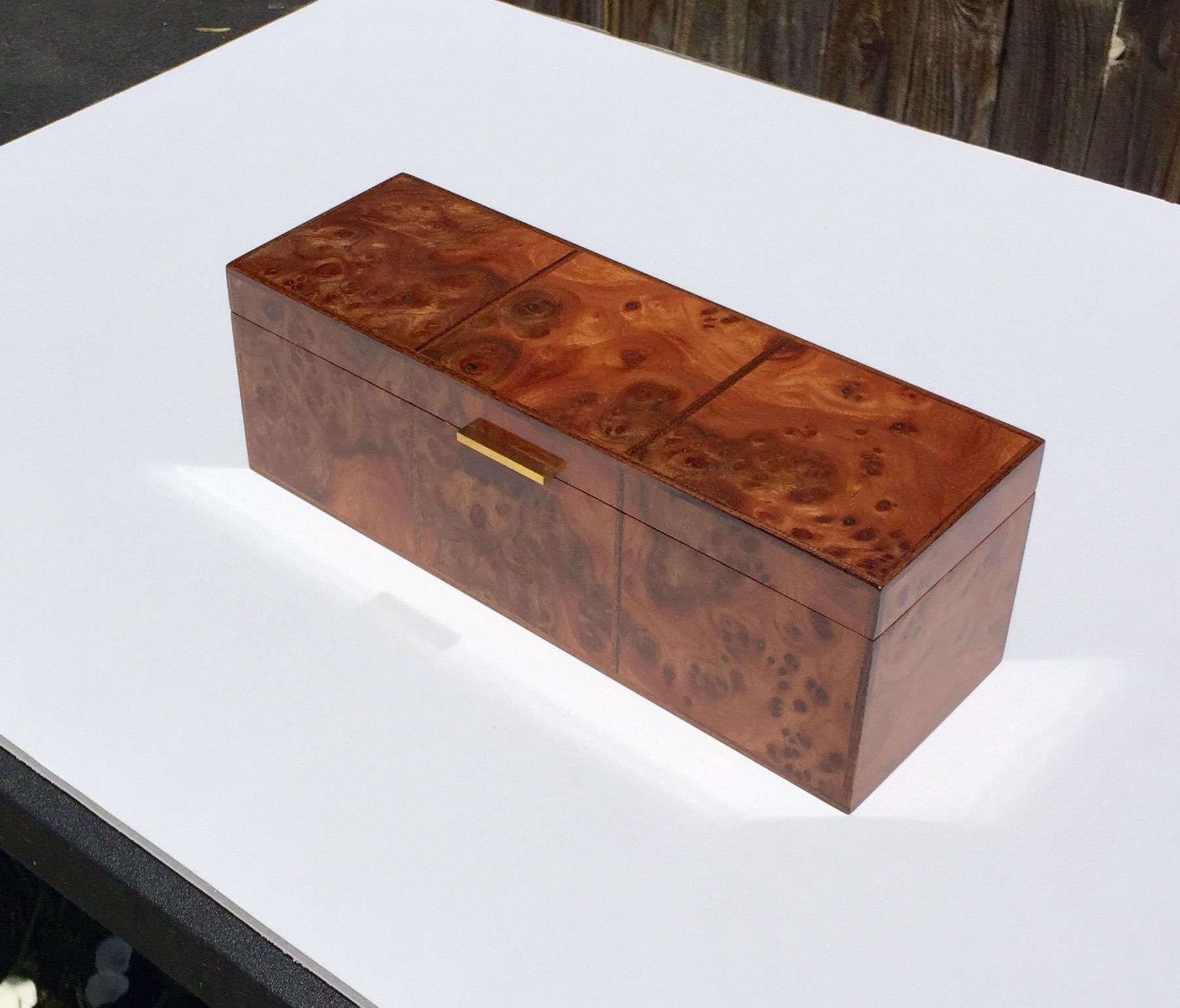 Custom Elm & Rosewood Jewelry/Watch Box by Natural Mystic Woodwork