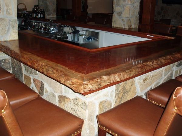 Hand Made Live Edge Bubinga Bar Top In Frederick Md By Hardwoods