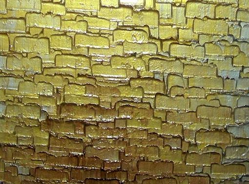 Custom Made Gold Palette Knife Painting, Original Abstract Art, Bronze Large Painting, By Lafferty - 24x48