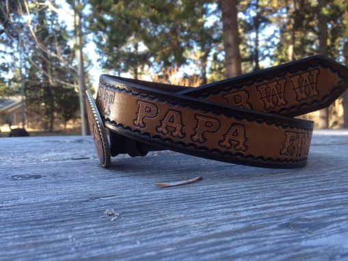 Custom Made Hand Stamped Name Or Message Belts With Matching Leather Buckle