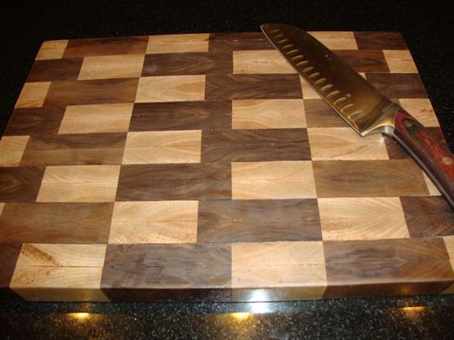 Custom Made Maple And Walnut End Grain Cutting Board