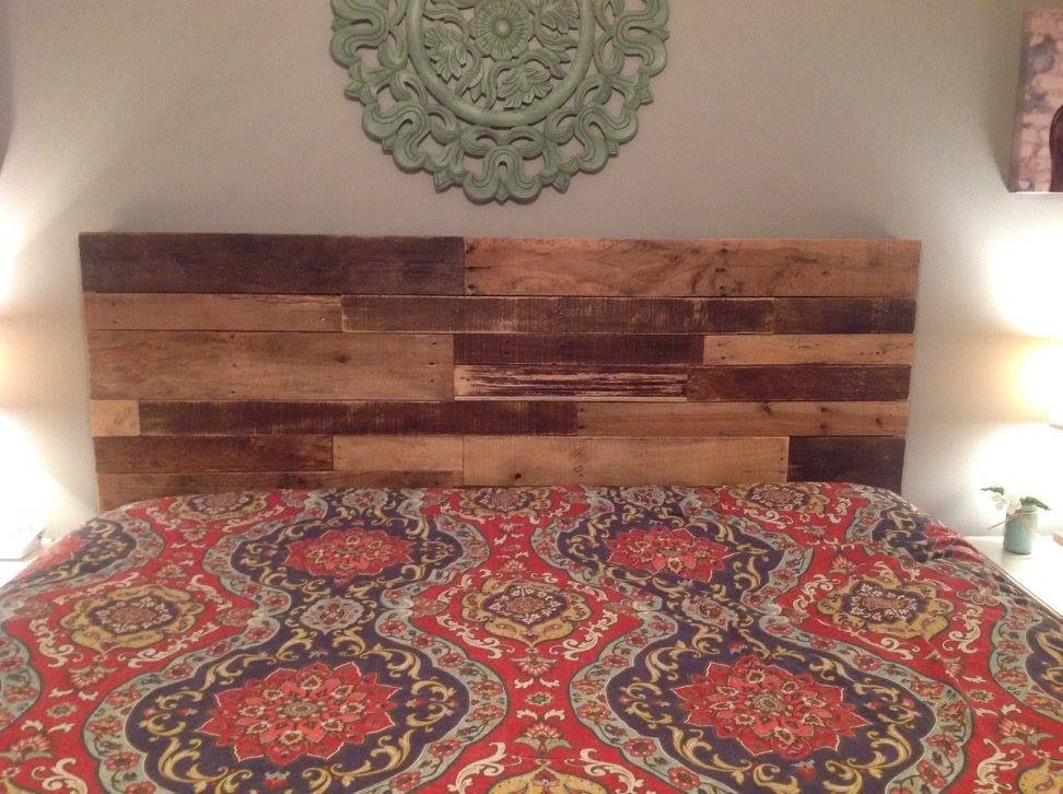 Custom Made Rustic Pallet Headboard by One21 Rustic Works