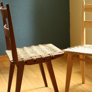 Custom Made Midcentury Modern Seagrass Chair