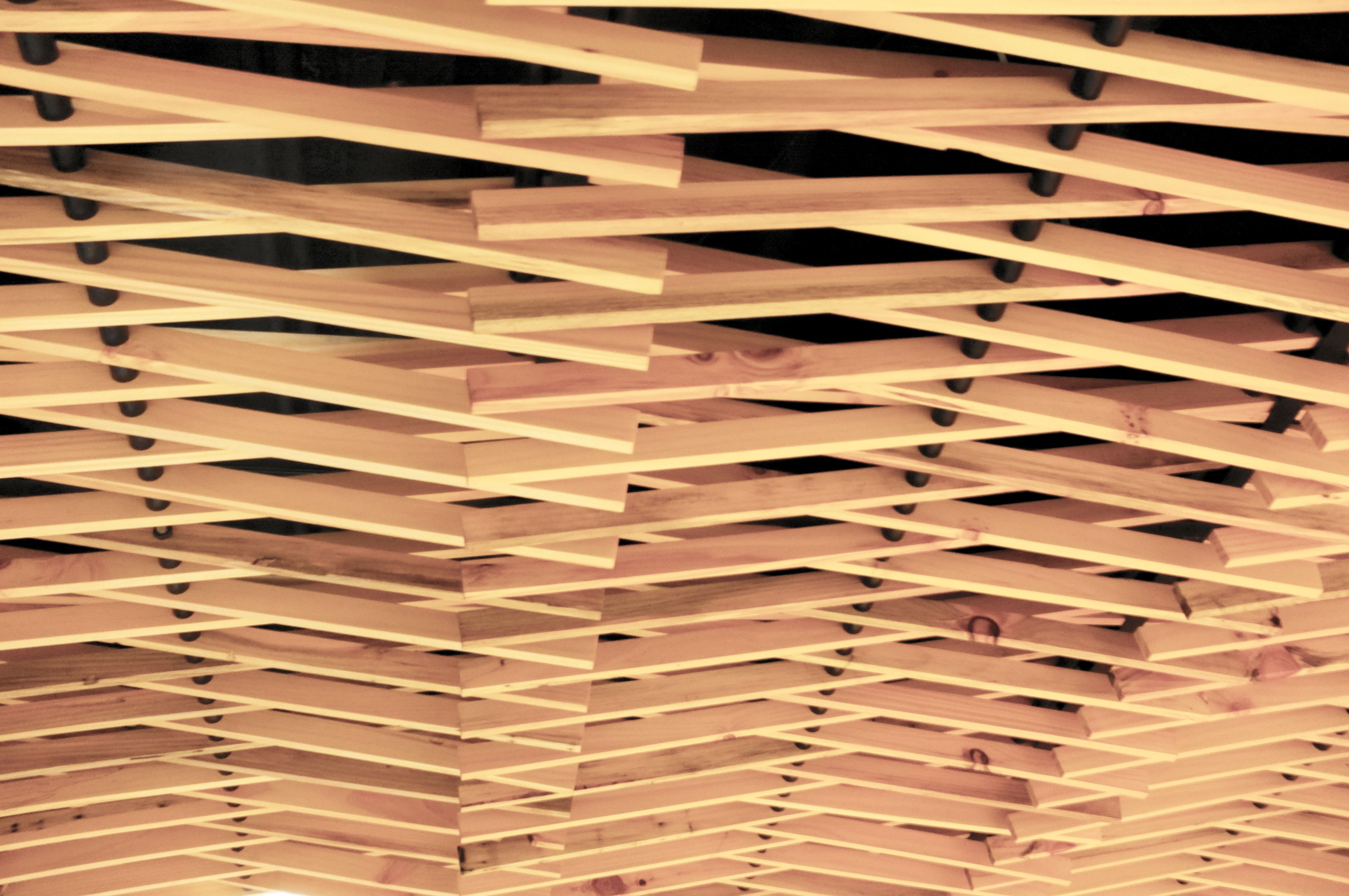 Custom Made White Pine Slat Ceiling by RUDABEGA