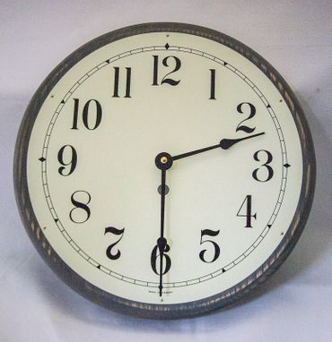 Custom Made Rustic Round Clock With Vintage Dial