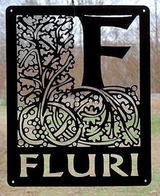 Custom Made Residential Initial Name And Number Signs In Metal - Silhouette Style