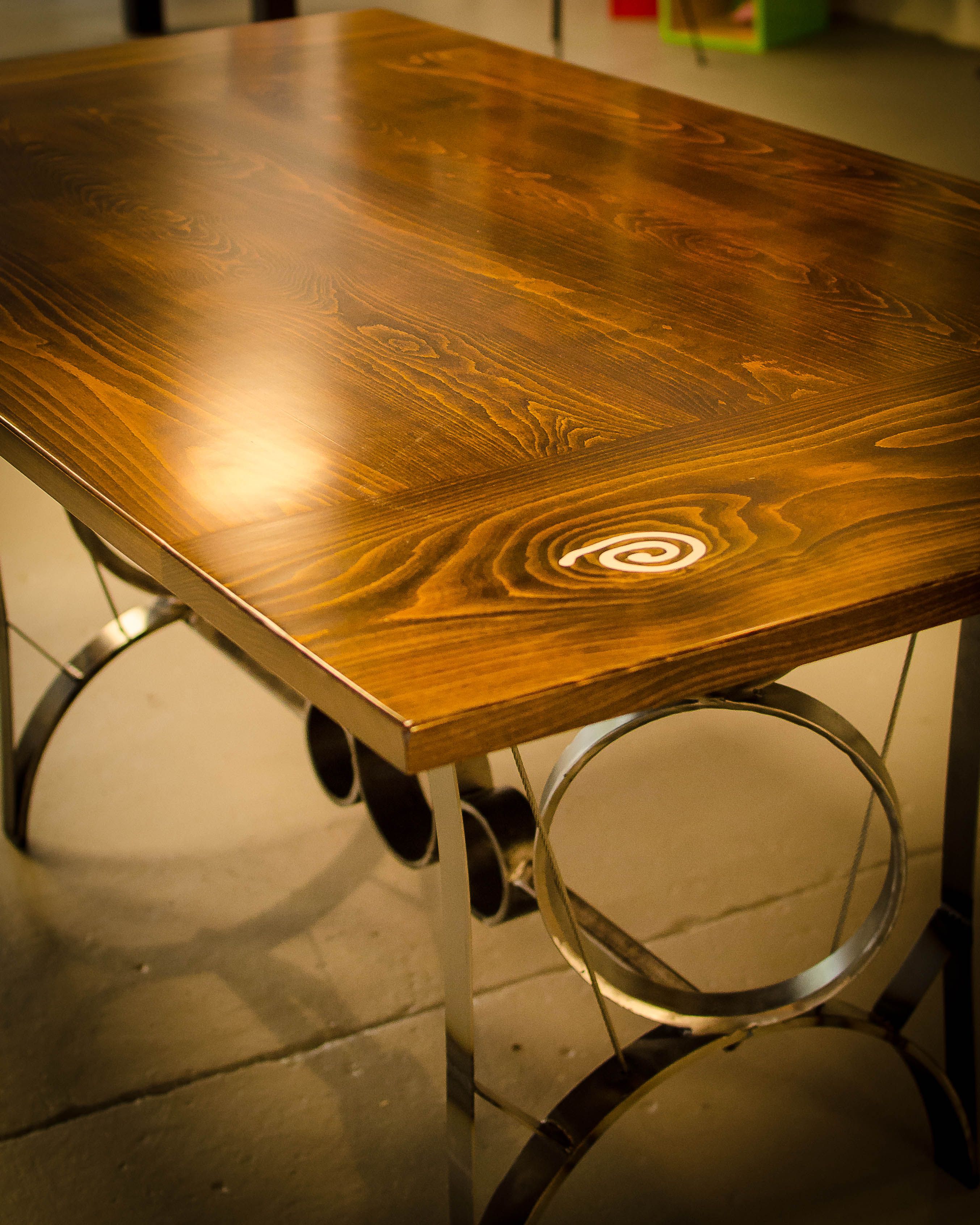 Buy Hand Crafted Solid Beech Wood Dining Table, made to order from