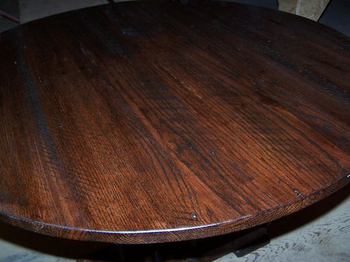 Custom Made Chateau Base Round Dining Table From Reclaimed Oak