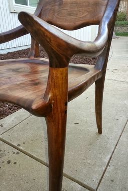 Custom Made Maloof Inspired Low Back Walnut Chair