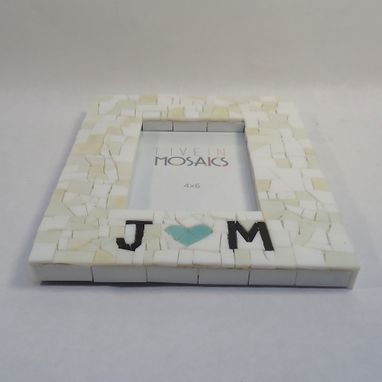 Custom Made Wedding Picture Frame With Couples Initials 4x6